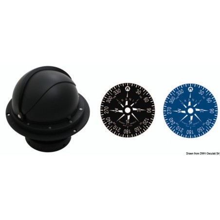 Compas encastrer + dôme de protection télescopique RIVIERA 4''| EAN 8033137114793 Ref 25.028.10