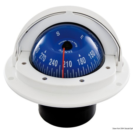 Compas 3" RIVIERA AV rose bleue/boîtier blanc | EAN 8033137114359 Ref 25.014.21