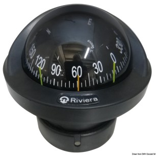 Compas RIVIERA Artica Slim 2"3/4 encastr. noir, rose noir | EAN 8033137209185 Ref 25.005.31