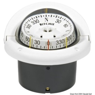 Compas lect.comb. RITCHIE Helmsman 3"3/4 blanc/bla | EAN 8033137115110 Ref 25.083.32