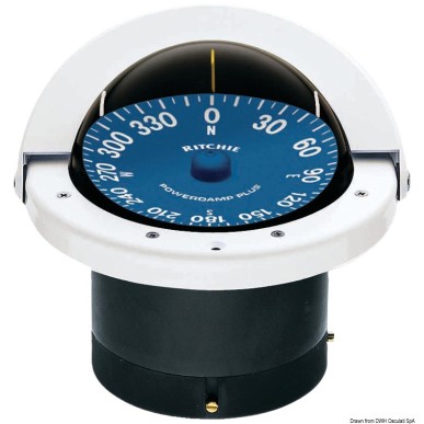 Compas RITCHIE Supersport 4"1/2 blanc/bleu | EAN 10342150127 Ref 25.087.12