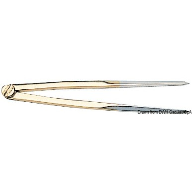 Compas diviseur laiton poli miroir long 177 mm | EAN 8033137003820 Ref 26.141.61