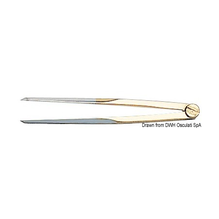 Compas diviseur laiton poli miroir court 145 mm | EAN 8033137003813 Ref 26.141.60