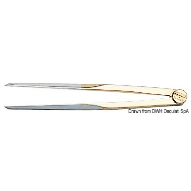 Compas diviseur laiton poli miroir court 145 mm | EAN 8033137003813 Ref 26.141.60