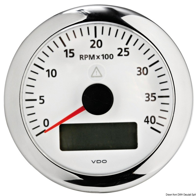 
Compte-tours VDO ViewLine 4000 RPM blanc 
