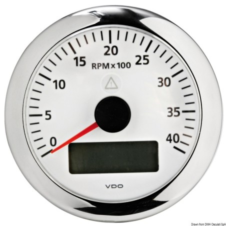Compte-tours VDO ViewLine 4000 RPM blanc | EAN 8033137019586 Ref 27.480.01