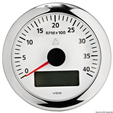 Compte-tours VDO ViewLine 4000 RPM blanc | EAN 8033137019586 Ref 27.480.01