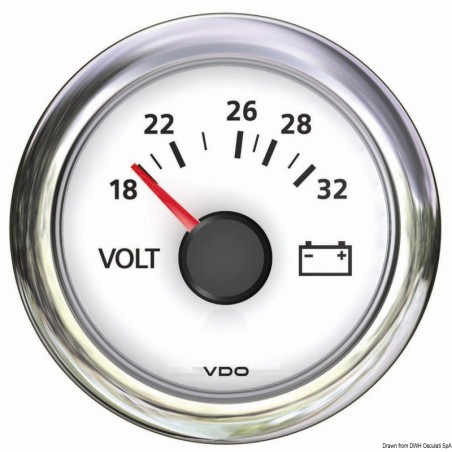 Voltmètre blanc 18/32 V | EAN 8033137015700 Ref 27.487.01