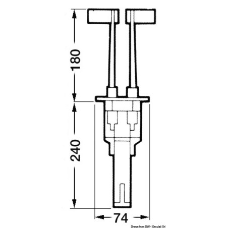 Boîtier de commande bi-levier GEMINI B46 | EAN 8031164344619 Ref 45.350.01-B46
