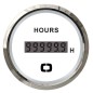 
Compte-heures numérique blanc/polie 
