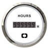 
Compte-heures numérique blanc/polie 
