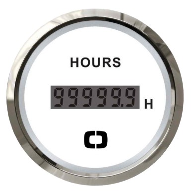 Compte-heures numérique blanc/polie | EAN 8033137040986 Ref 27.322.36
