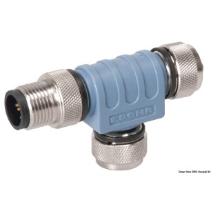 T connecteur (2 femelles + 1 mâle) NMEA 2000  Ref 27.363.02