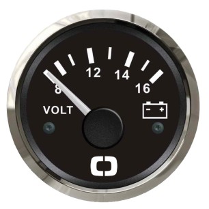 Voltmètre 8/16 V noir/polie | EAN 8033137040757 Ref 27.321.14