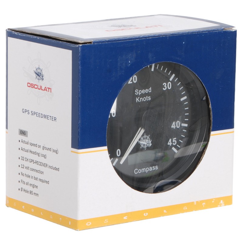 
Indicateur de vitesse Pitot 0-65 MPH noir/polie 
