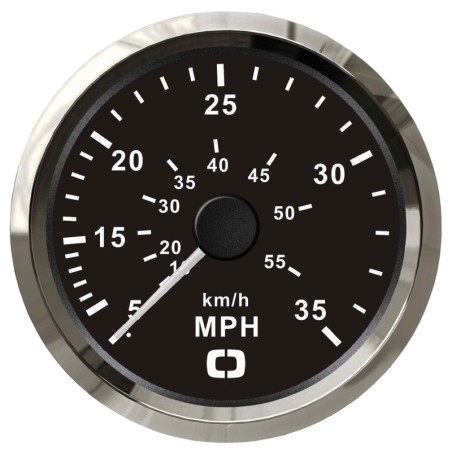 Indicateur de vitesse Pitot 0-35 MPH noir/polie | EAN 8033137041105 Ref 27.326.08