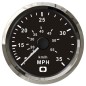 
Indicateur de vitesse Pitot 0-35 MPH noir/polie 
