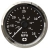 
Indicateur de vitesse Pitot 0-35 MPH noir/polie 
