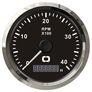 Compte-tours 0-4000 tpm noir/polie | EAN 8033137041075 Ref 27.326.02