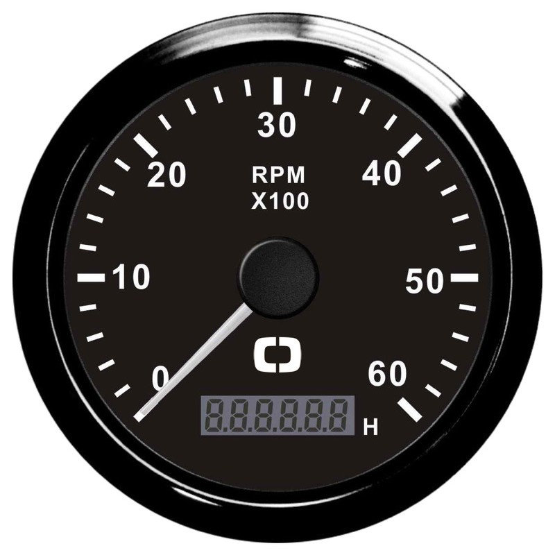 
Compte-tours 0-6000 tpm noir/noir 
