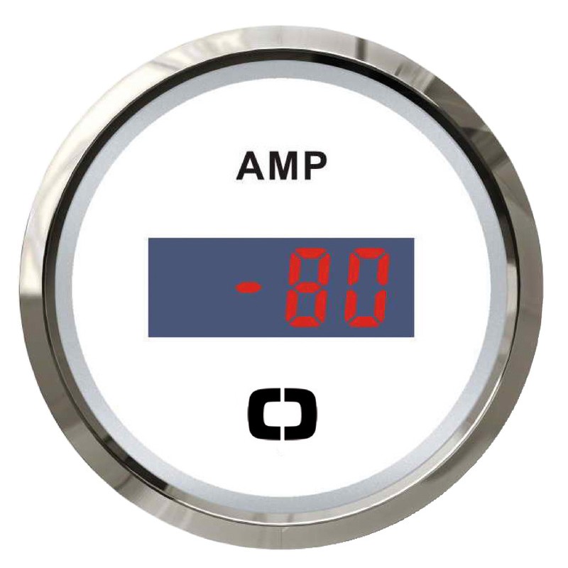 
Ampèremètre numérique blanc/polie 

