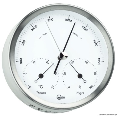 Baro/thermo/hygrométre Barigo Steel | EAN 8033137117015 Ref 28.080.01