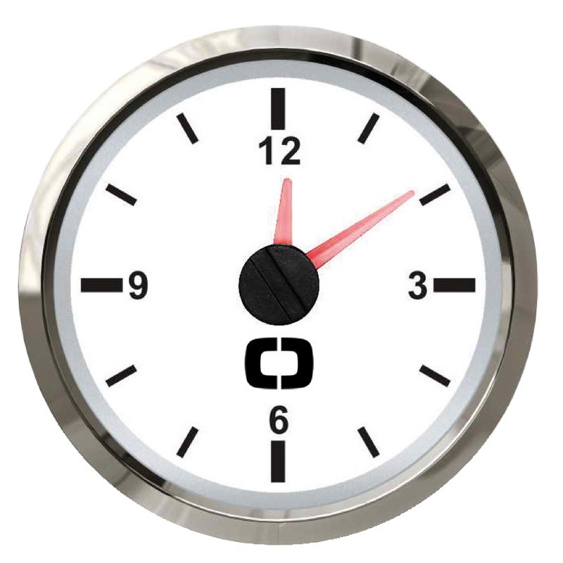
Horloge au quartz blanc/polie 
