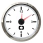 
Horloge au quartz blanc/polie 
