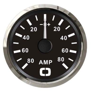 Ampèremètre + shunt 80 A noir/polie | EAN 8033137040801 Ref 27.321.24