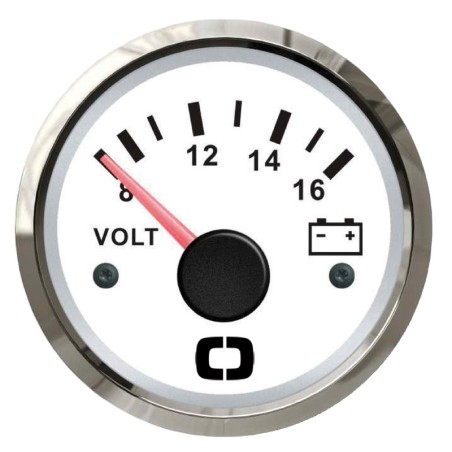 Voltmètre 8/16 V blanc/polie | EAN 8033137040917 Ref 27.322.14
