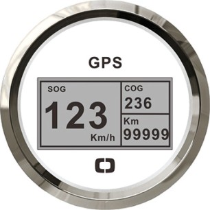 Indicateur vitesse compas totalisat GPS blan/polie | EAN 8033137035647 Ref 27.781.01
