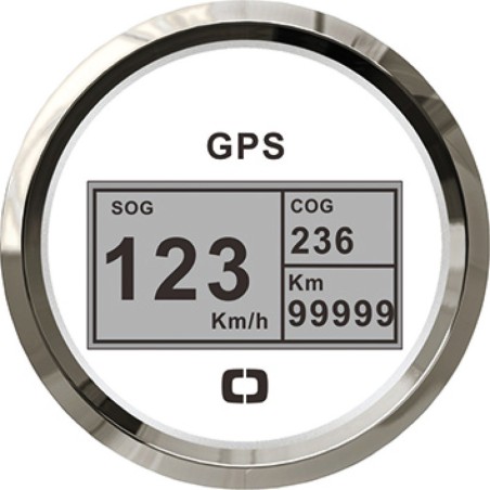 Indicateur vitesse compas totalisat GPS blan/polie | EAN 8033137035647 Ref 27.781.01
