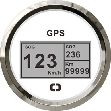 Indicateur vitesse compas totalisat GPS blan/polie | EAN 8033137035647 Ref 27.781.01