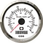 
Indicateur de vitesse avec compas GPS blanc/polie 
