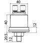 
Bulbe pression huile double VDO 10 bar 1/8-27 NPT pôles isolés
