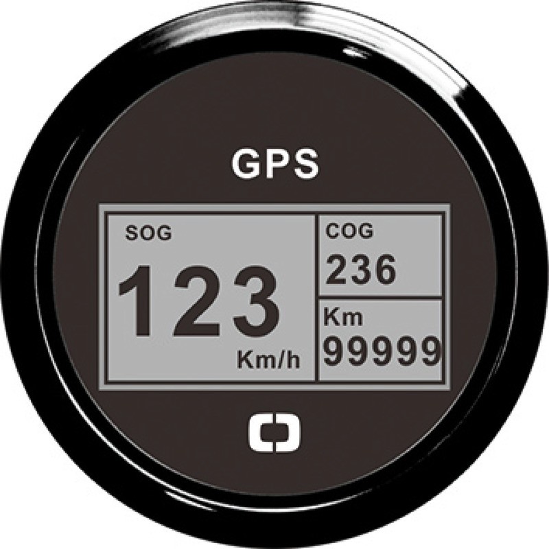 
Indicateur vitesse compas totalisat GPS noir/noir 
