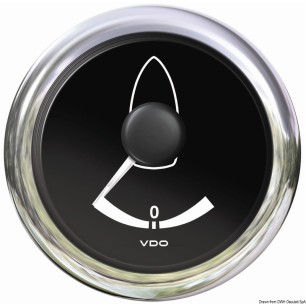 Indicateur angle de barre VDO noir | EAN 8033137015854 Ref 27.595.01