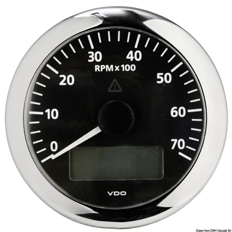 
Compte-tours 7000 tpm noir 
