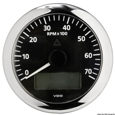 Compte-tours 7000 tpm noir | EAN 8033137050084 Ref 27.580.04