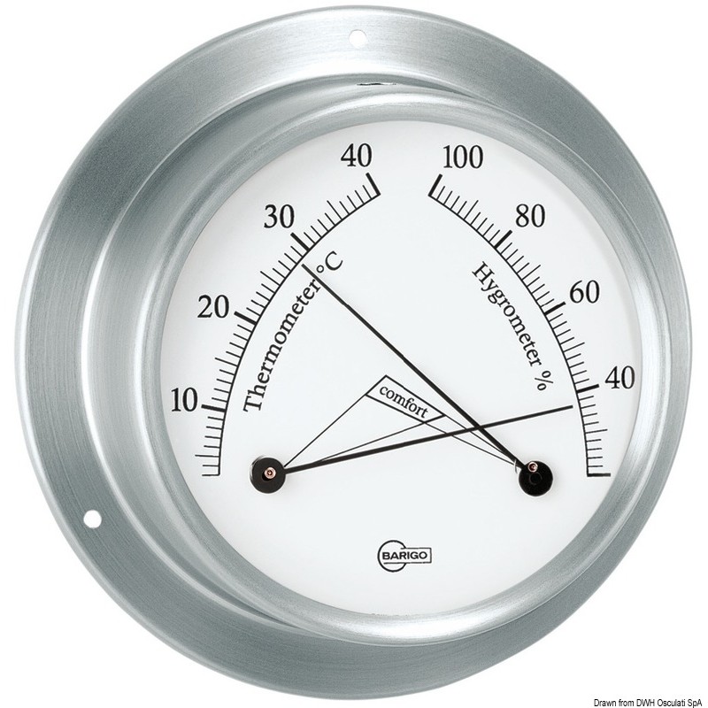 Hygro-thermométer Barigo Sky inox satiné/blanc
Hygro-thermométer Barigo Sky inox satiné/blanc