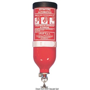 Extincteur pluie de poudre cylindrique 1 kg | EAN 8033137119576 Ref 31.515.01