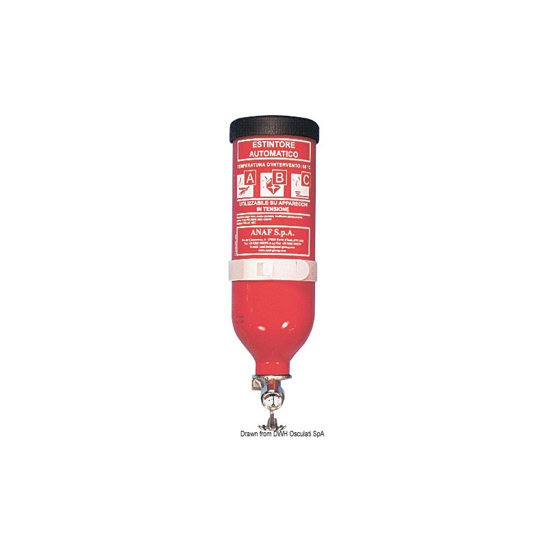 
Extincteur  pluie de poudre cylindrique 1 kg 
