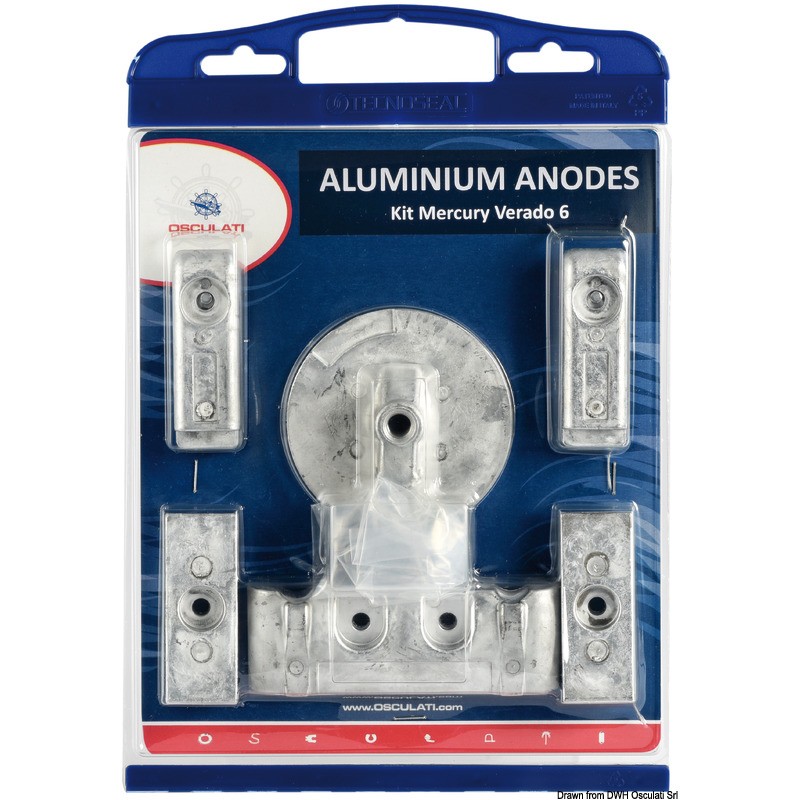 
Kit anode pour Verado 6 8 pcs. aluminium 
