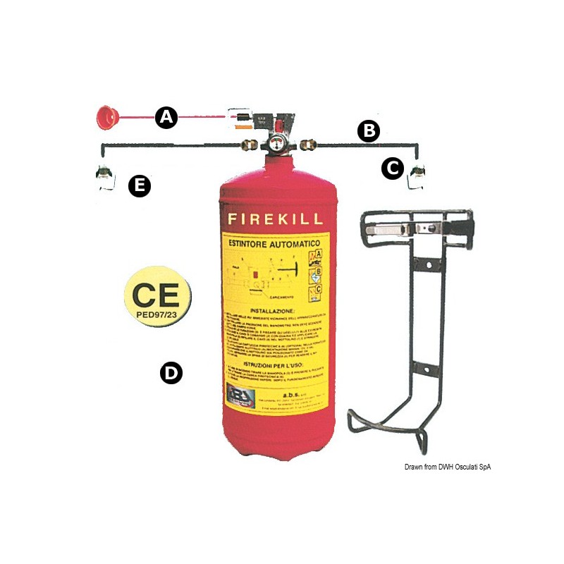 
Système d'extinction Firekill avec pressostat 3 kg 
