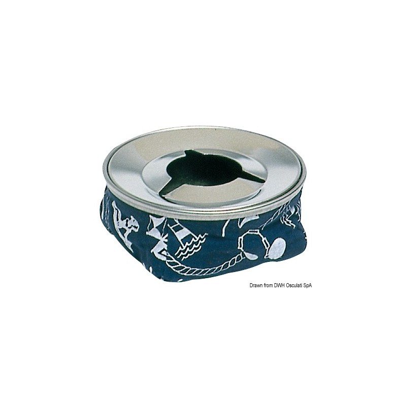 
Cendrier acier inox bleu 
