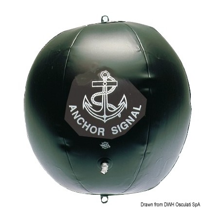 Ballon de mouillage noir gonflable | EAN 8033137014123 Ref 30.654.00
