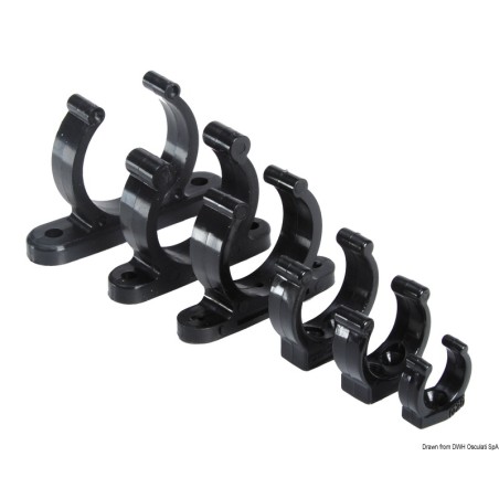 Clip plastique robuste noir 20 mm | EAN 8033137037689 Ref 34.355.03