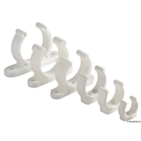 Clip plastique robuste blanc 20 mm | EAN 8033137037634 Ref 34.354.03