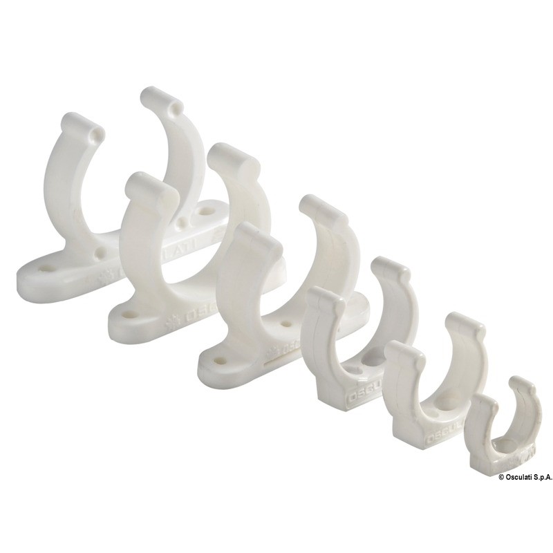 
Clip plastique robuste blanc 35 mm 
