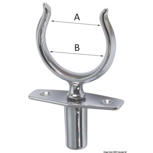 Dame de nage support plein laiton chromé 42 mm | EAN 8033137120992 Ref 34.160.10